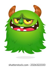 Funny cartoon flying monster. Halloween vector illustration isolated. Great for package or party decoration