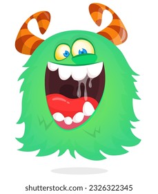 Funny cartoon flying monster. Halloween vector illustration isolated. Great for package or party decoration