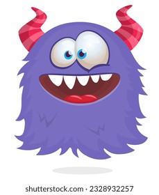 Funny cartoon flying monster. Halloween vector illustration isolated. Great for package or party decoration