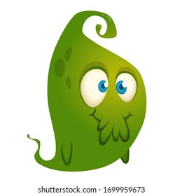 Funny cartoon flying monster. Vector illustration. Halloween design
