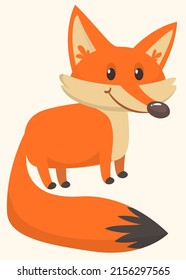 Funny Cartoon Fox Vector Illustration Isolated Stock Vector (Royalty ...