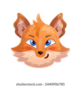 Divertido zorro de dibujos animados. Ilustración vectorial.