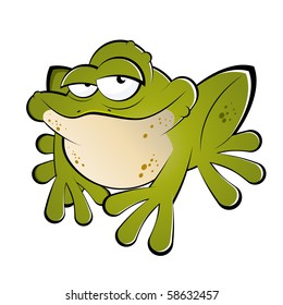 funny cartoon frog