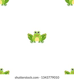 Funny cartoon frog  - seamless pattern. Background, textile, backdrop, wrapper, fabric. Vector file  not cropped - clipping mask used for easy editing.