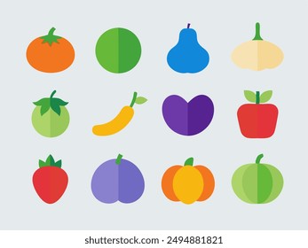 funny Cartoon fruit expression Vector Illustrations