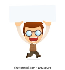 funny cartoon genius in various poses for use in advertising, presentations, brochures, blogs, documents and forms, etc.