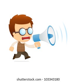 funny cartoon genius in various poses for use in advertising, presentations, brochures, blogs, documents and forms, etc.