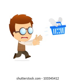 funny cartoon genius in various poses for use in advertising, presentations, brochures, blogs, documents and forms, etc.