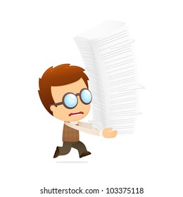 funny cartoon genius in various poses for use in advertising, presentations, brochures, blogs, documents and forms, etc.