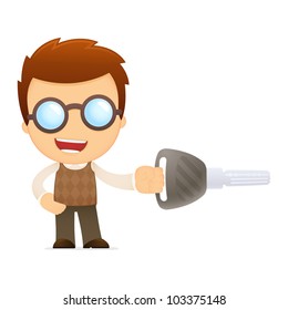 funny cartoon genius in various poses for use in advertising, presentations, brochures, blogs, documents and forms, etc.