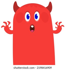 Funny cartoon ghost. Illustration of cute flying alien. Halloween design. Vector isolated