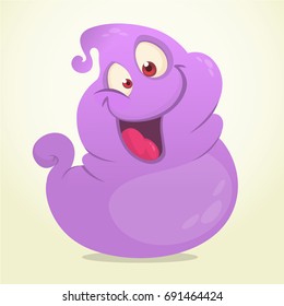 Funny cartoon ghost or monster. Halloween vector illustration. Big set of colorful monsters