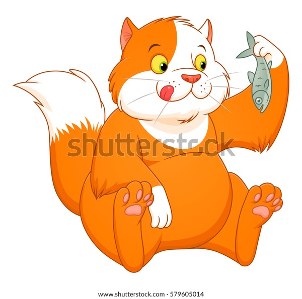 Drole Chat Gingembre De Bande Dessinee Image Vectorielle De Stock Libre De Droits