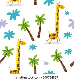 funny cartoon giraffe print