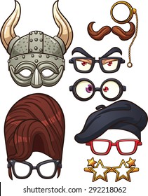 Funny cartoon glasses. Vector clip art illustration with simple gradients. Each element on a separate layer.