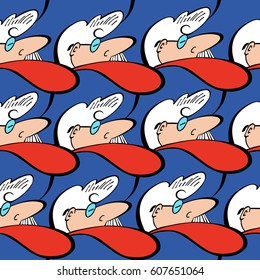  funny cartoon grandfather pattern. stylish grandfather.color