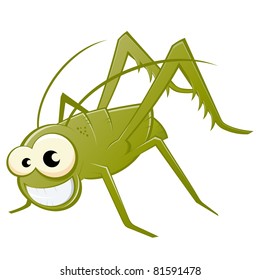 funny cartoon grasshopper