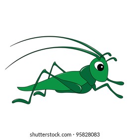 funny cartoon grasshopper