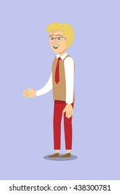 funny cartoon guy with glasses