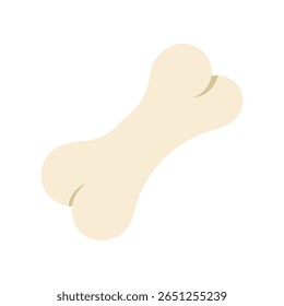 Funny cartoon Halloween Bone icon. Vector Dog Bone toy isolated on white background. Clipart for decoration, design element, sticker.