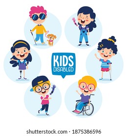 Sport For Disabled Children Flat Vector Banner Stock, 49% OFF