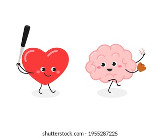 Funny cartoon heart 