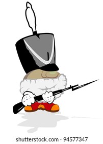 funny cartoon hero. vector 3