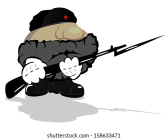 funny cartoon hero. vector 5