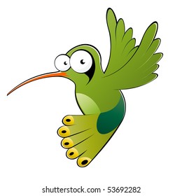 funny cartoon hummingbird