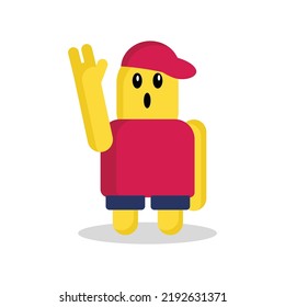 FUNNY CARTOON ILLUSTRATION WITH A HAT