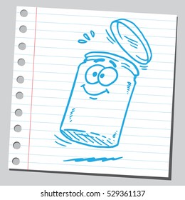 Funny cartoon jar