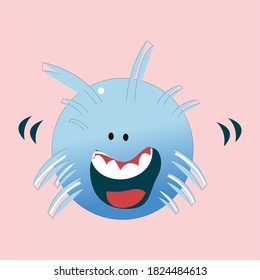Funny cartoon jelly round characters, vector illustration, funny creatures kit for game design