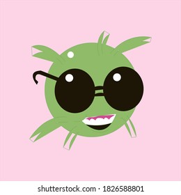 Funny cartoon jelly round characters, vector illustration, funny creatures kit for game design
