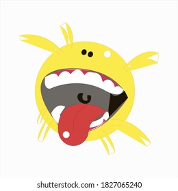 Funny cartoon jelly round characters, vector illustration, funny creatures kit for game design