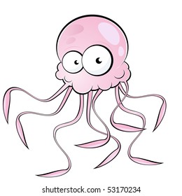 medusa de dibujos animados divertidos