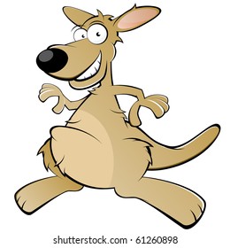 funny cartoon kangaroo