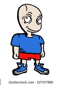 Funny cartoon kid