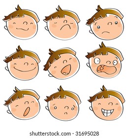 21,561 Child different expressions Images, Stock Photos & Vectors ...