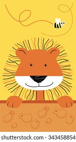 funny cartoon lion