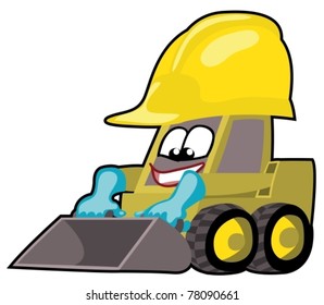 Funny cartoon loader, isolate