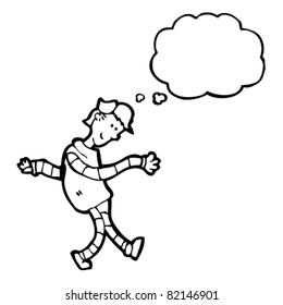 funny cartoon man dancing