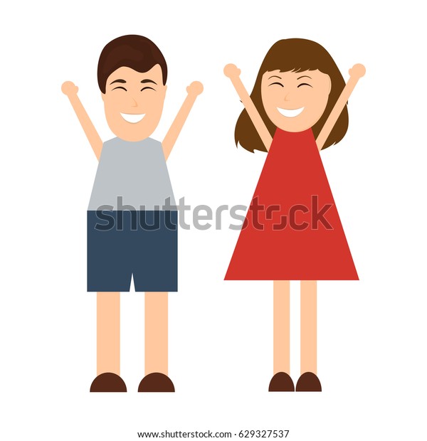 Funny Cartoon Man Woman Stock Vector (royalty Free) 629327537 