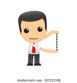 funny cartoon manager in various poses for use in advertising, presentations, brochures, blogs, documents and forms, etc.
