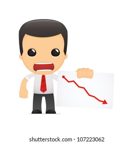 funny cartoon manager in various poses for use in advertising, presentations, brochures, blogs, documents and forms, etc.