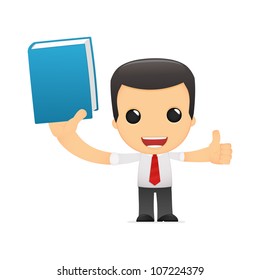 funny cartoon manager in various poses for use in advertising, presentations, brochures, blogs, documents and forms, etc.