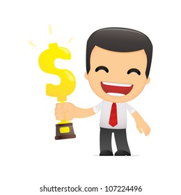 funny cartoon manager in various poses for use in advertising, presentations, brochures, blogs, documents and forms, etc.