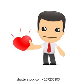funny cartoon manager in various poses for use in advertising, presentations, brochures, blogs, documents and forms, etc.