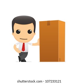 funny cartoon manager in various poses for use in advertising, presentations, brochures, blogs, documents and forms, etc.