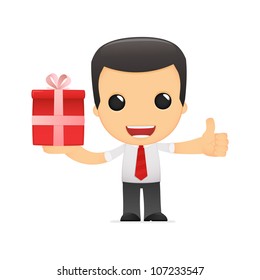 funny cartoon manager in various poses for use in advertising, presentations, brochures, blogs, documents and forms, etc.