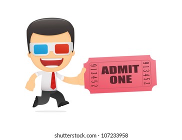 funny cartoon manager in various poses for use in advertising, presentations, brochures, blogs, documents and forms, etc.